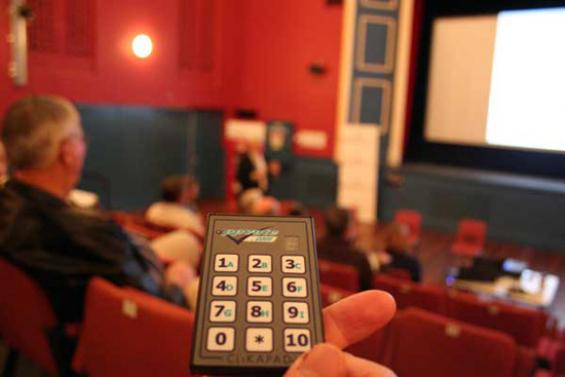 Bushfire Science public event in Stawell - interactive pad